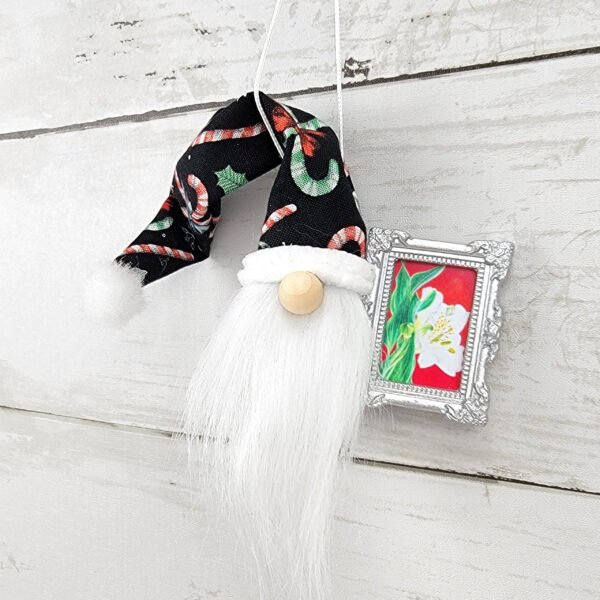 "Candy Cane 6" Gnome Ornament
