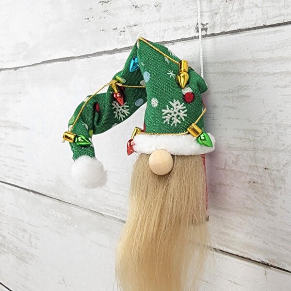 "Green Dots 2" Gnome Ornament - Image 2