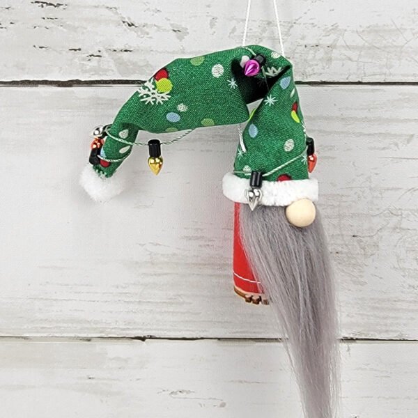 "Green Dots 4" Gnome Ornament