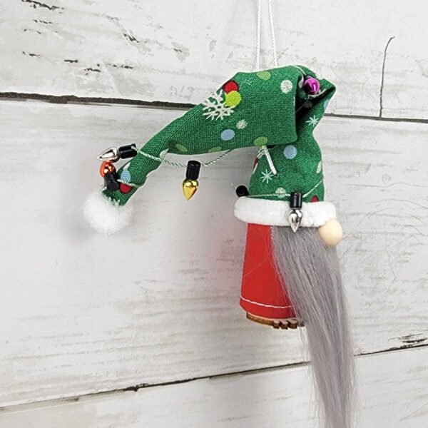 "Green Dots 4" Gnome Ornament - Image 2