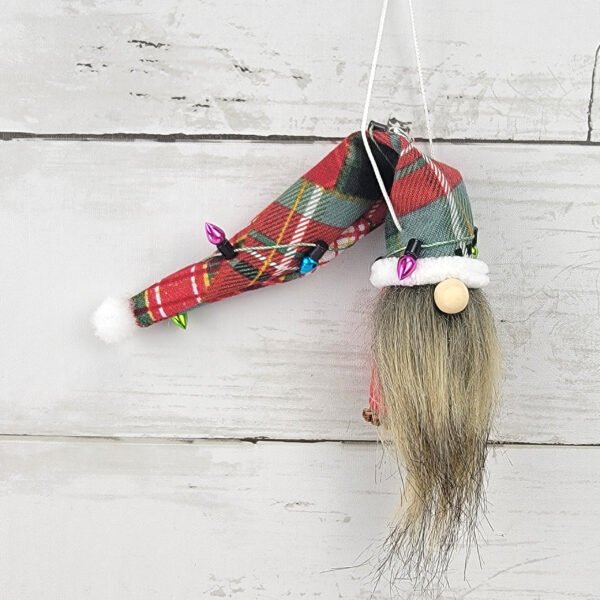 "Plaid 1" Gnome Ornament