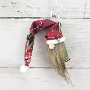 "Plaid 2" Gnome Ornament