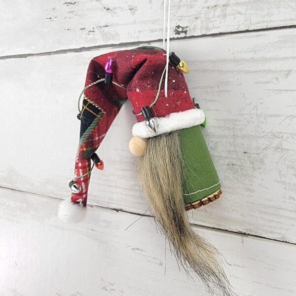 "Plaid 2" Gnome Ornament - Image 2