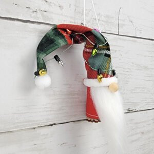 "Plaid 3" Gnome Ornament - Image 3