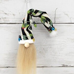 "Striped Holly 3" Gnome Ornament