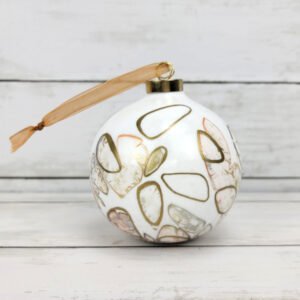 "Coral 1" Lg Bauble Ceramic Ornament