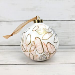 "Coral 2" Lg Bauble Ceramic Ornament