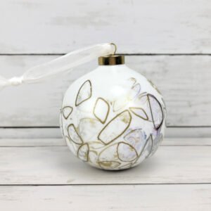 "Purple 1" Lg Bauble Ceramic Ornament