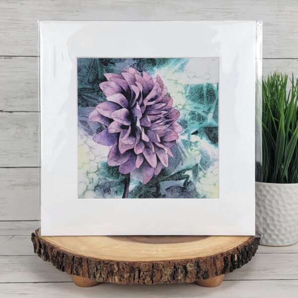 "Purple Dahlia" Floral Print