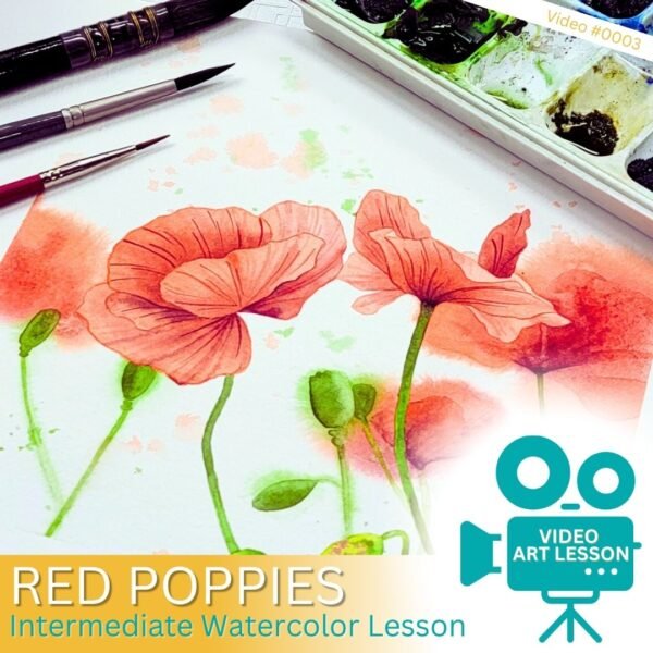 Red Poppies Video Art Lesson