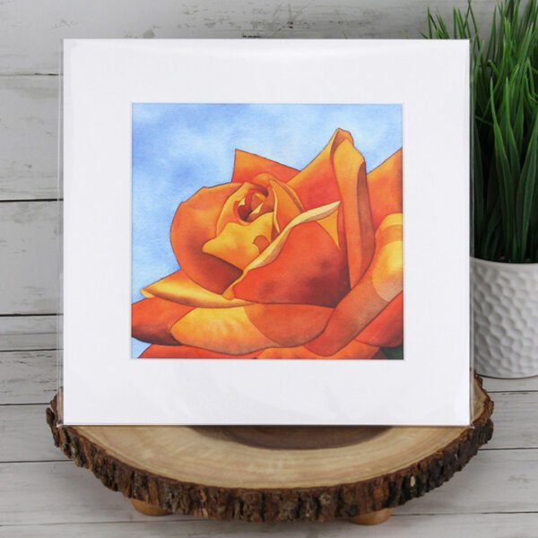 "Tangerine Dreams" Rose Print