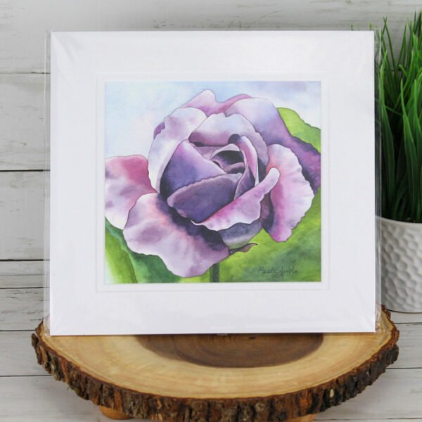 "Amethyst Blossom" Rose Print