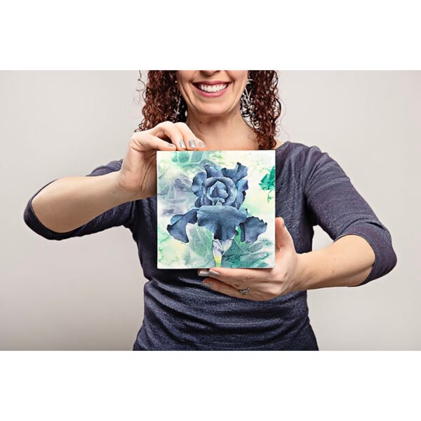 "Blue Iris" Original Watercolor Painting - Image 6