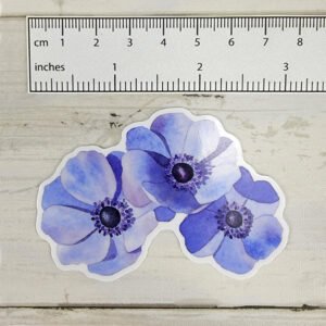 "Blue Anemone" 3 inch Vinyl Sticker