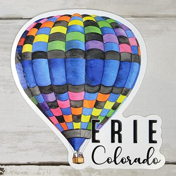 "Blue Erie Balloon" 4 inch Vinyl Sticker