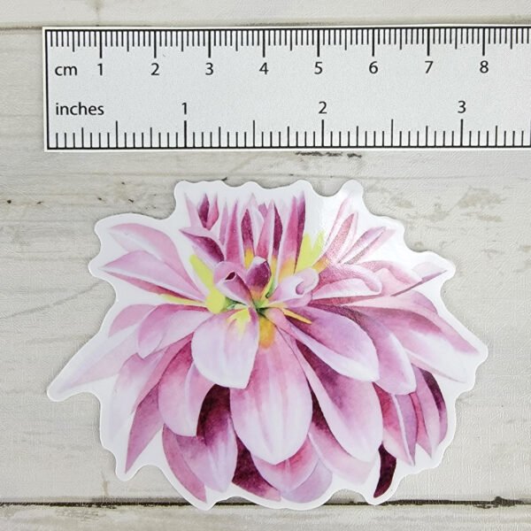 "Pink Dahlia" 3 inch Vinyl Sticker