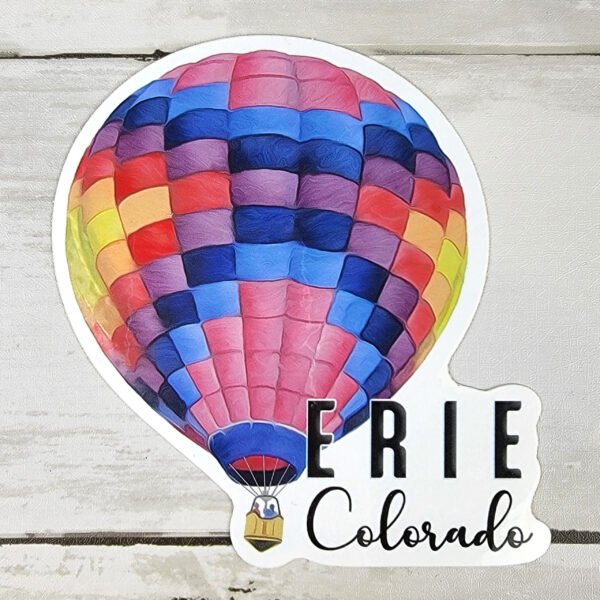 "Pink Erie Balloon" 4 inch Vinyl Sticker