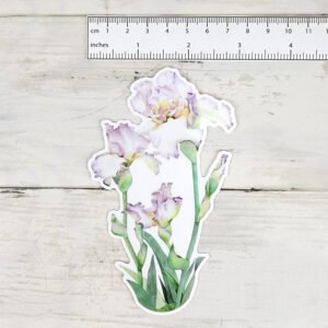 "Pink Iris" 4 inch Vinyl Sticker