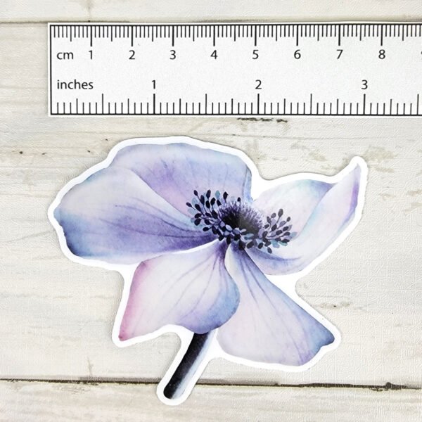 "Purple Anemone" 3 inch Vinyl Sticker