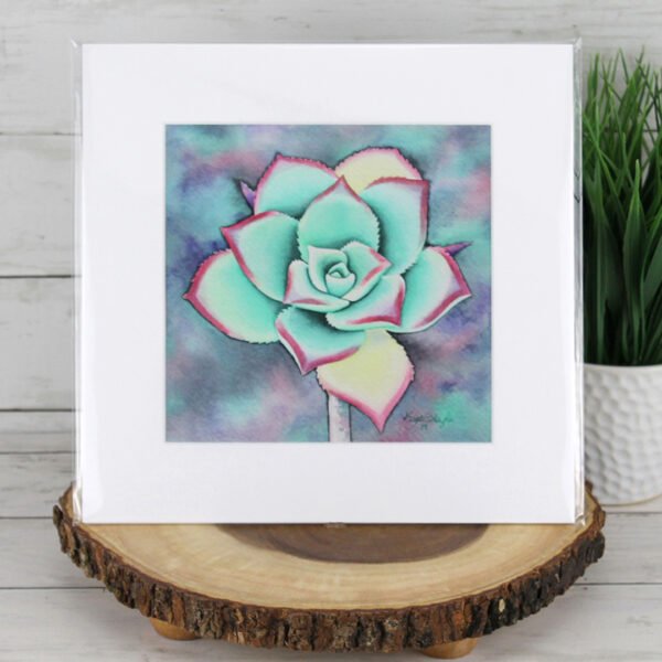 "Whispers of Pink" Succulent Print