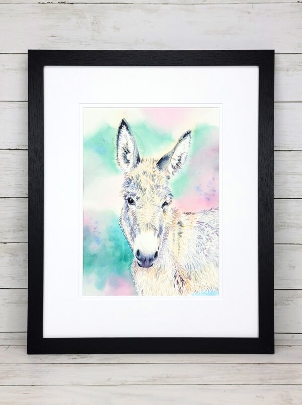 "Barnyard Buddy" Donkey Watercolor Painting