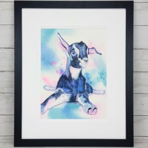 "Kid You Not" Goat Watercolor Painting