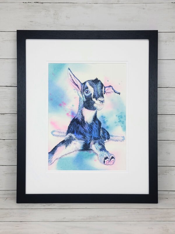 "Kid You Not" Goat Watercolor Painting