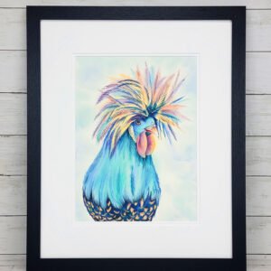 "Feathers with Flair" Rooster Watercolor Painting