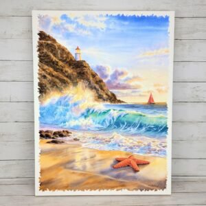 "The Next Horizon" Starfish Watercolor Painting