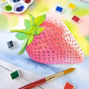 "Strawberry" Original 9 x 12 Watercolor Painting