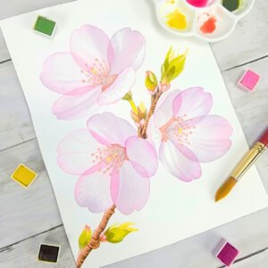 "Cherry Blossom" Original 8 x 10 Watercolor Painting