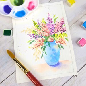 "Flower Bouquet" Original 5 x 7 Watercolor Painting