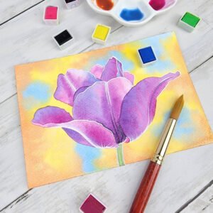"Purple Tulip" Original 5 x 7 Watercolor Painting